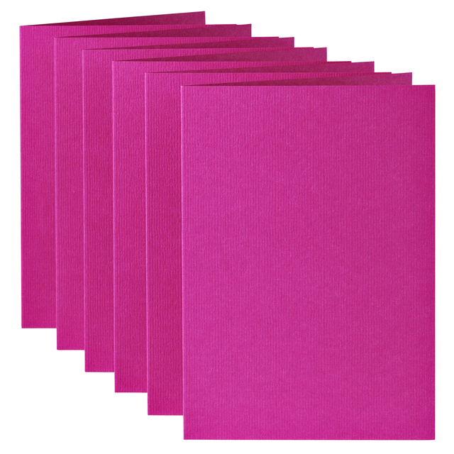 Correspondentiekaart Papicolor dubbel 105x148mm felroze pak à 6 stuks — Foto 2 van 2
