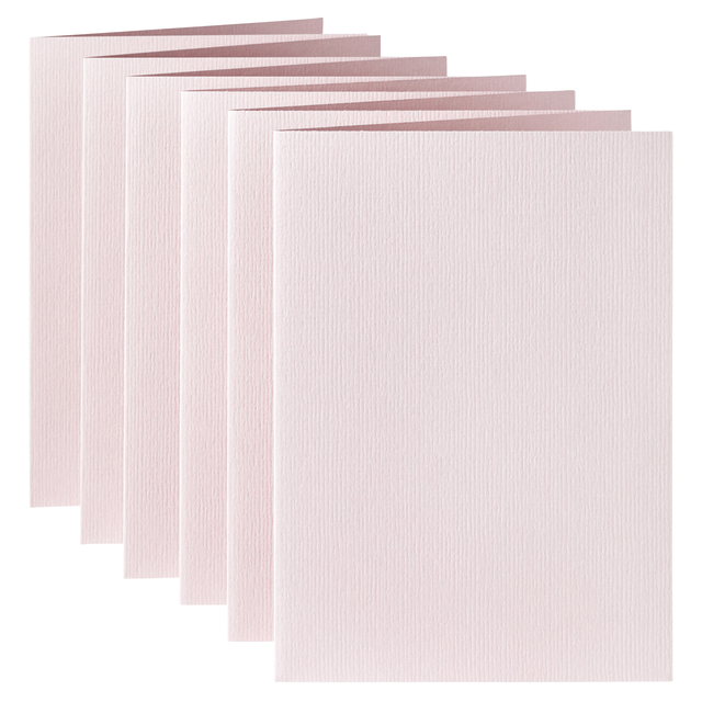 Correspondentiekaart Papicolor dubbel 105x148mm lichtroze pak à 6 stuks — Foto 2 van 2