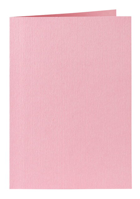 Correspondentiekaart Papicolor dubbel 105x148mm babyroze pak à 6 stuks afbeelding