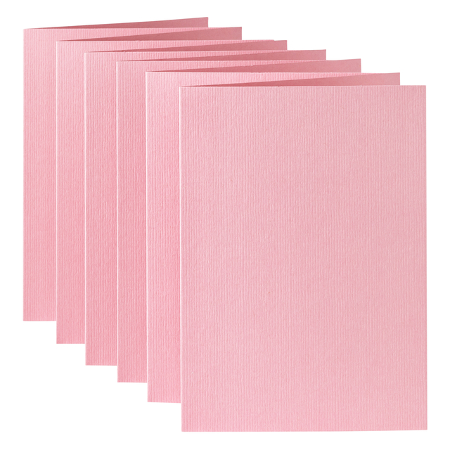 Correspondentiekaart Papicolor dubbel 105x148mm babyroze pak à 6 stuks — Foto 2 van 2