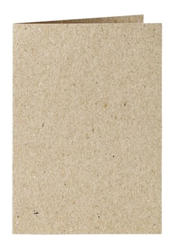 Correspondentiekaart Papicolor dubbel 105x148mm kraft grijs pak à 6 stuks
