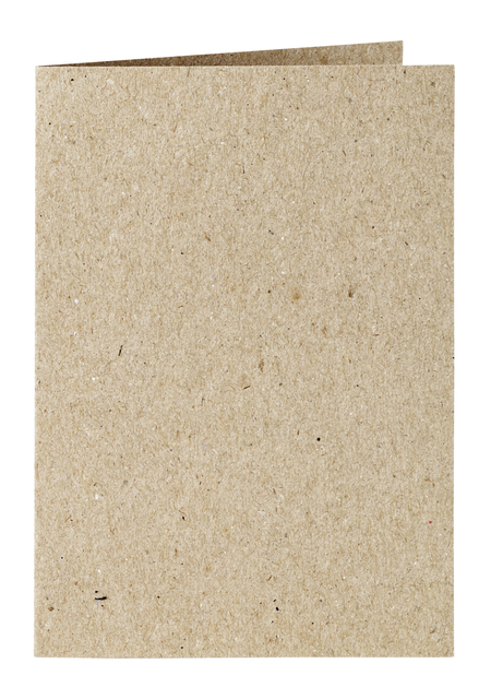 Correspondentiekaart Papicolor dubbel 105x148mm kraft grijs pak à 6 stuks afbeelding