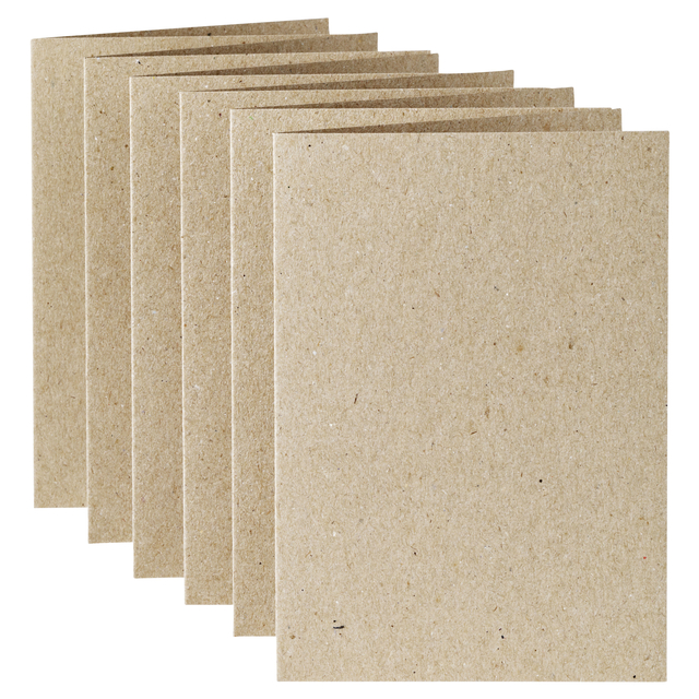 Correspondentiekaart Papicolor dubbel 105x148mm kraft grijs pak à 6 stuks — Foto 2 van 2
