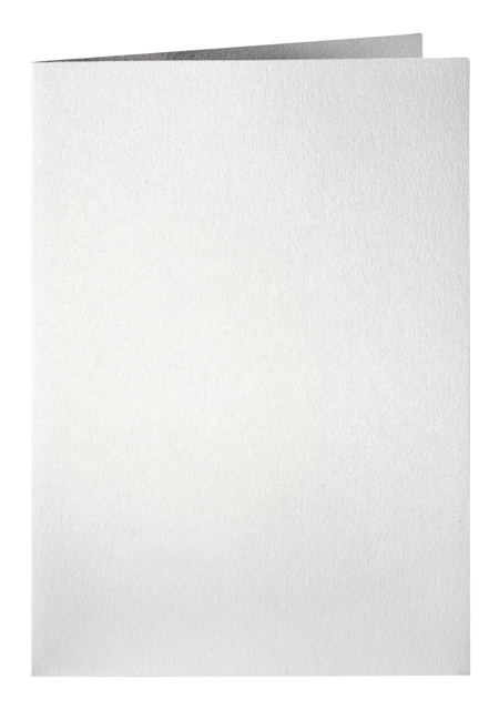 Correspondentiekaart Papicolor dubbel 105x148mm metallic parelwit pak à 6 stuks afbeelding