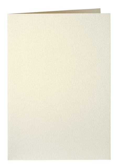 Correspondentiekaart Papicolor dubbel 105x148mm metallic ivoor pak à 6 stuks afbeelding