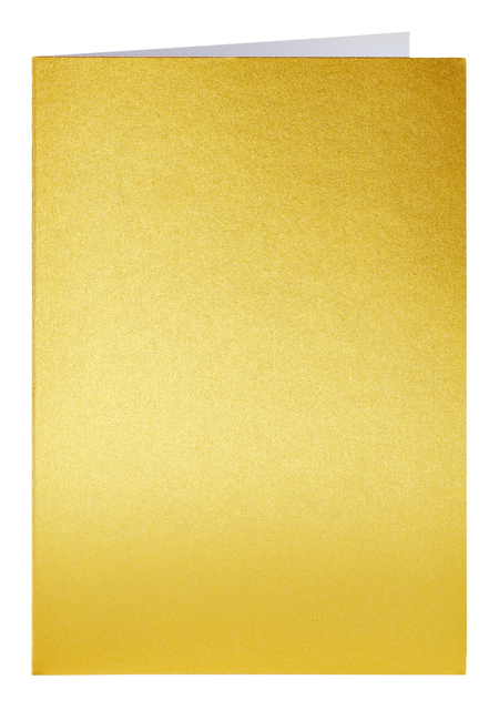 Correspondentiekaart Papicolor dubbel 105x148mm metallic goud pak à 6 stuks afbeelding
