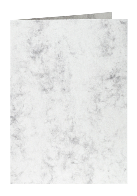 Correspondentiekaart Papicolor dubbel 105x148mm marmer grijs pak à 6 stuks afbeelding