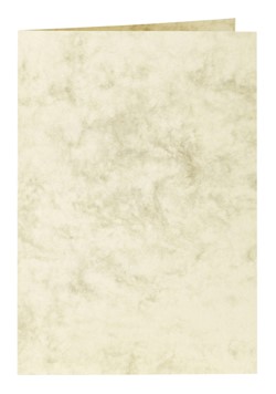 Correspondentiekaart Papicolor dubbel 105x148mm marmer ivoor pak à 6 stuks