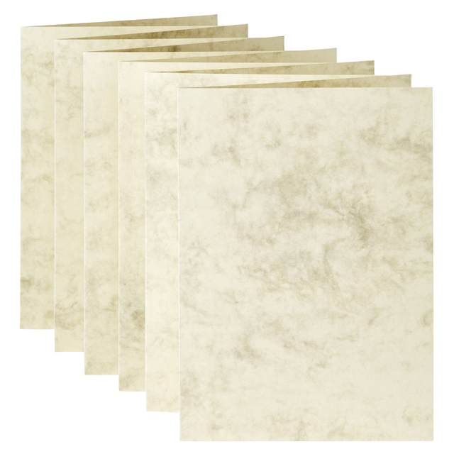 Correspondentiekaart Papicolor dubbel 105x148mm marmer ivoor pak à 6 stuks — Foto 2 van 2