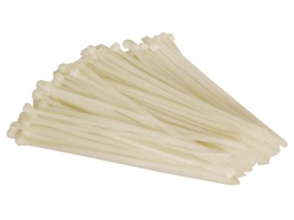 Velleman SET MET NYLON KABELBINDERS 4.6 x 200 mm WIT (100 st.)