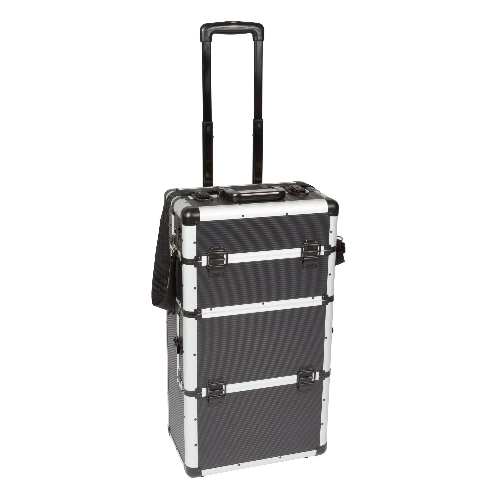 ALUMINIUM TROLLEY - 370 x 270 x 670 mm - 66,9 L - ZWART afbeelding