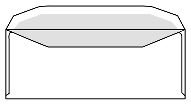 Envelop IEZZY C5/6 114x229mm venster rechts gegomd wit 500 stuks afbeelding