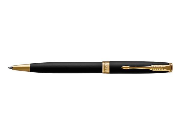 Balpen Parker Sonnet matte black lacquer GT medium afbeelding
