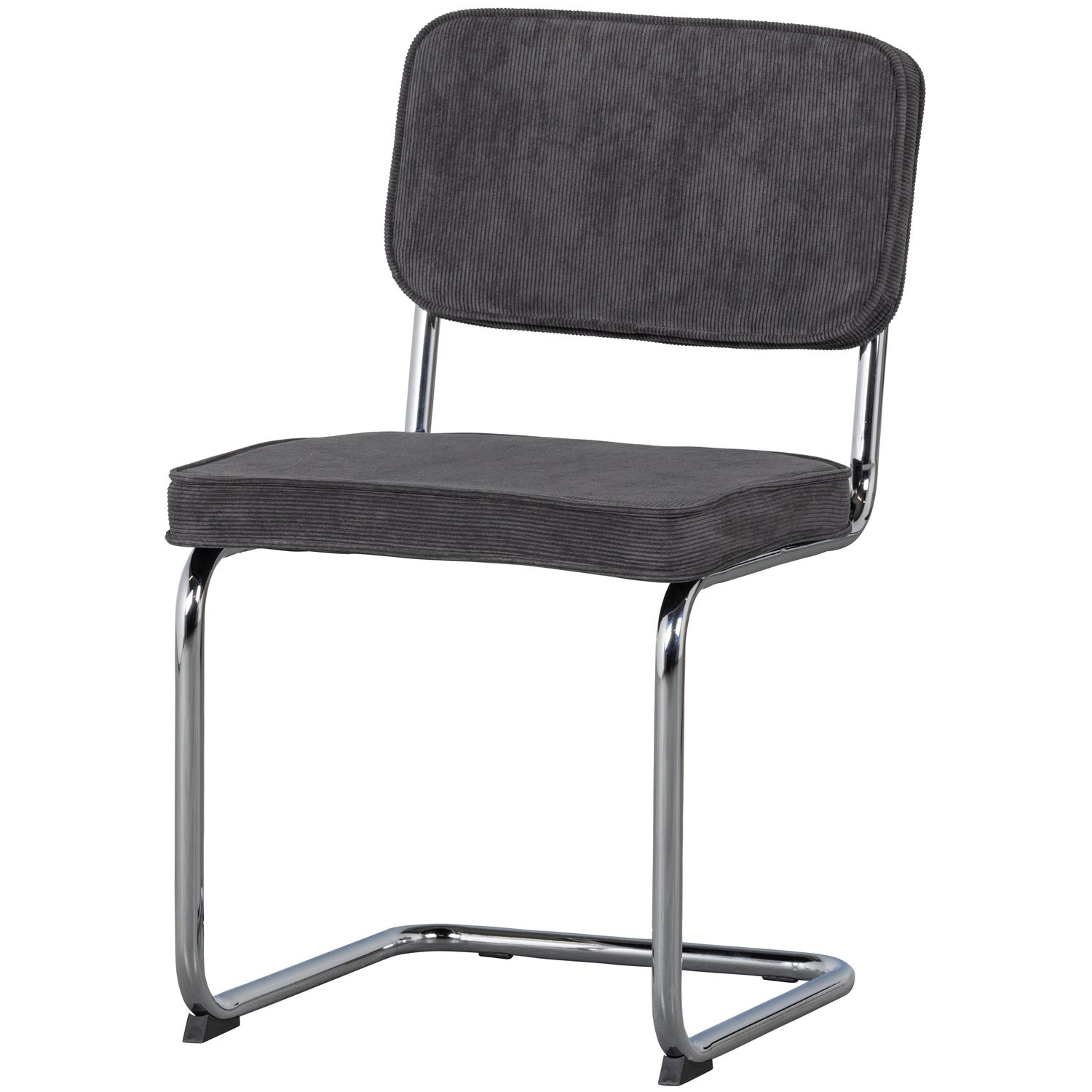 WOOOD Buisframe Stoel Corduroy Ribcord Antraciet