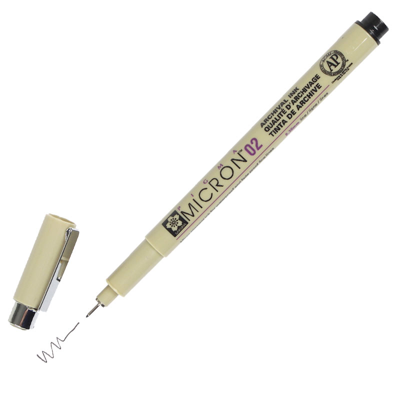 Sakura Fineliner Pigma Micron 02 0.3mm zwart