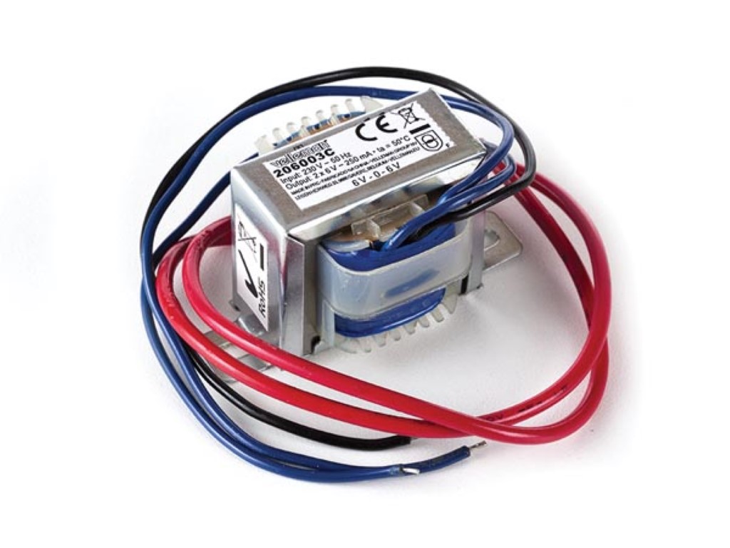 Velleman OPEN-CHASSIS TRANSFORMATOR 3 VA 2 x 6 V~ 250 mA max.