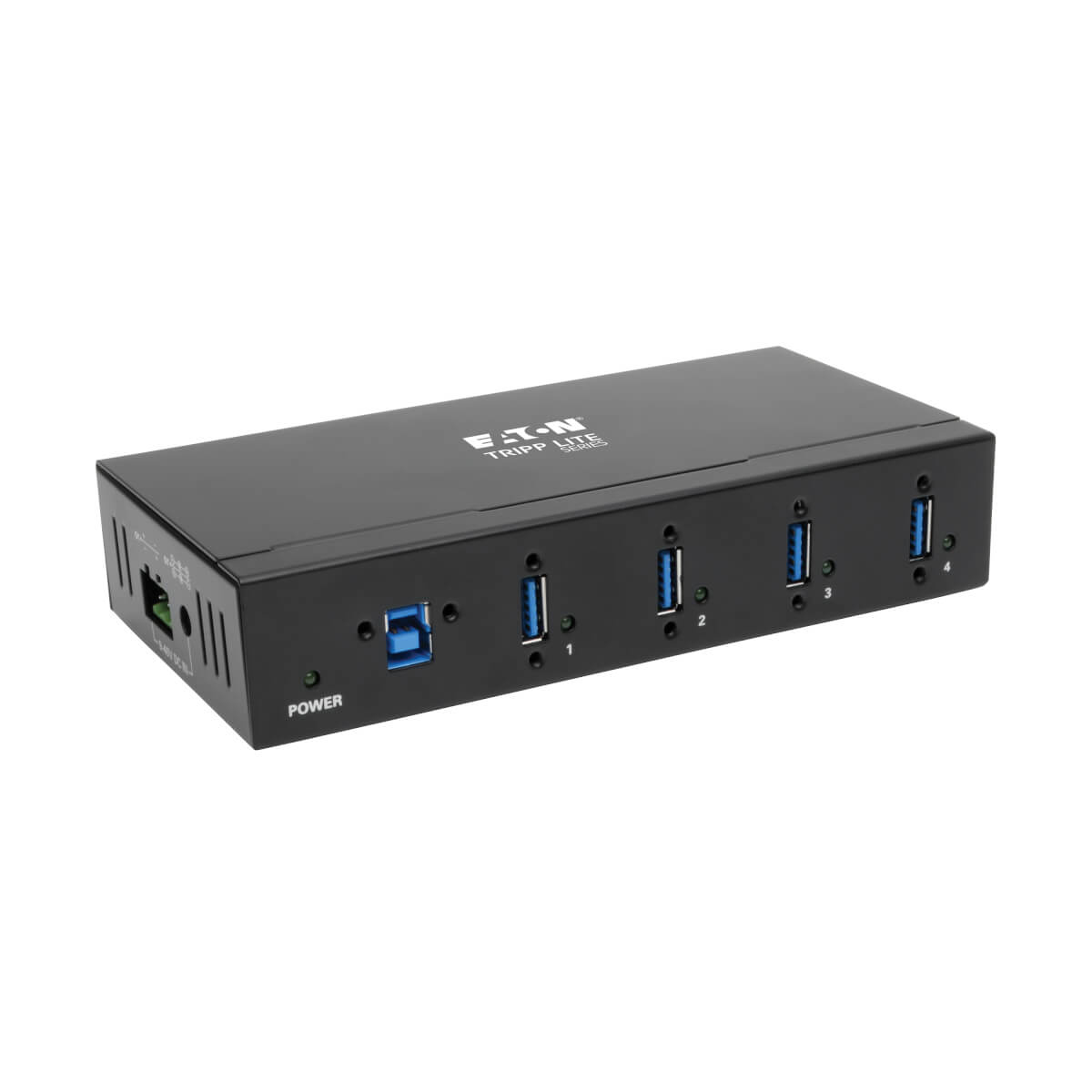 Tripp Lite U360-004-IND interface hub USB 3.2 Gen 1 (3.1 Gen 1) Type-B 5000 Mbit/s Zwart afbeelding