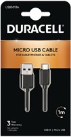Duracell USB5013A USB-kabel 2.0 1 m USB A Micro-USB B Zwart