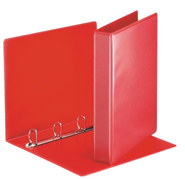 Presentatieringband Esselte Essentials panorama A4 4-rings D-mechaniek 30mm rood afbeelding
