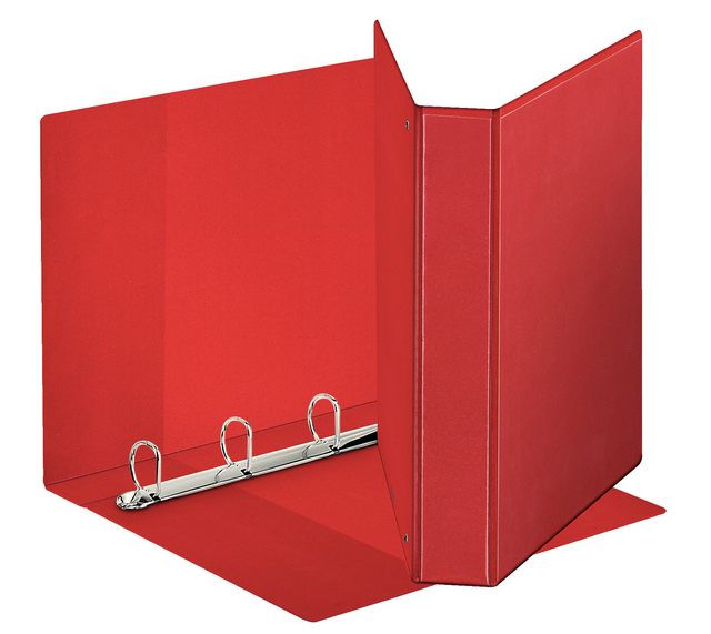 Presentatieringband Esselte panorama A4 4-rings D-mechaniek 30mm PP rood afbeelding