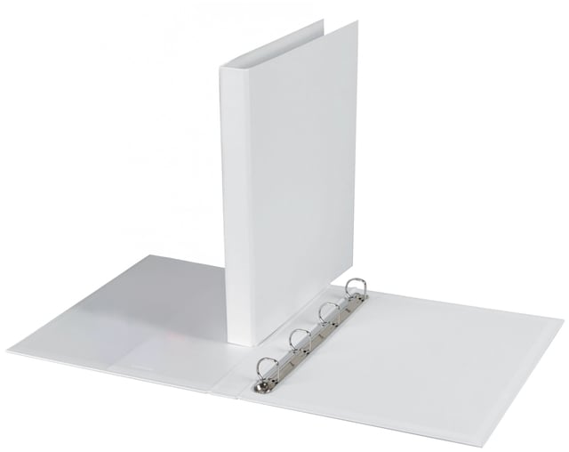 Ringband Quantore A4 4-rings D-mech 20mm PP wit afbeelding