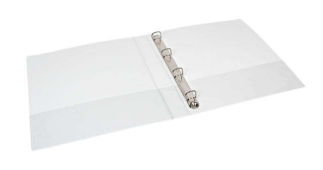 Presentatieringband Quantore A4 Maxi 4-rings D-mech 44mm wit
