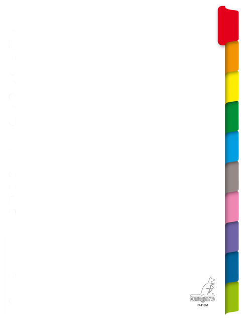 Tabbladen Kangaro 23-gaats PK410M 10-delig wit karton afbeelding
