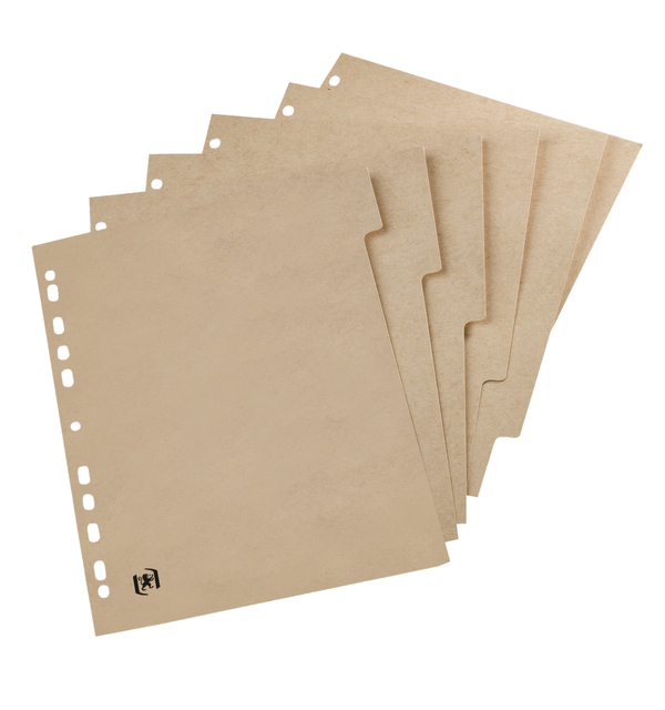 Tabbladen Oxford Touareg 11-gaats 5-delig naturel karton afbeelding
