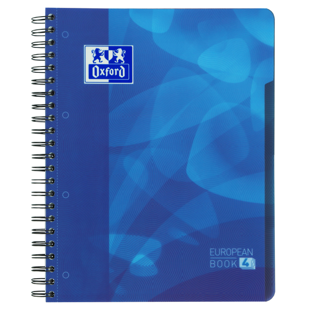 Projectboek Oxford School A4+ lijn 4-gaats 240 pagina&apos;s 80gr blauw afbeelding