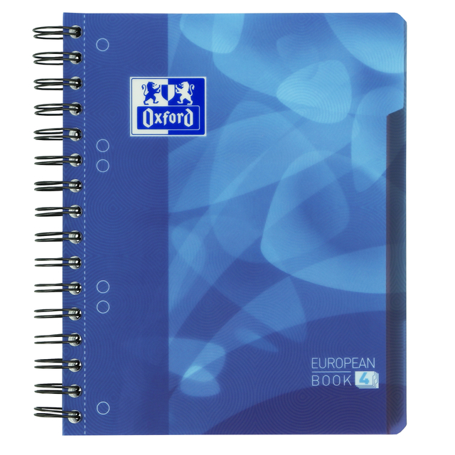 Projectboek Oxford School A5+ lijn 6-gaats 240 pagina&apos;s 80gr blauw afbeelding