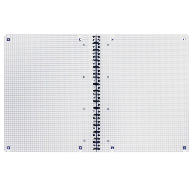 Collegeblok Oxford A4+ ruit 5x5mm 4-gaats 180 pagina's 80gr zwart — Foto 2 van 2