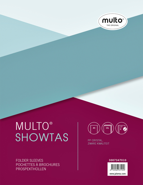 Showtas Multo A5 17-gaats PP 0.14mm glad 10 stuks afbeelding