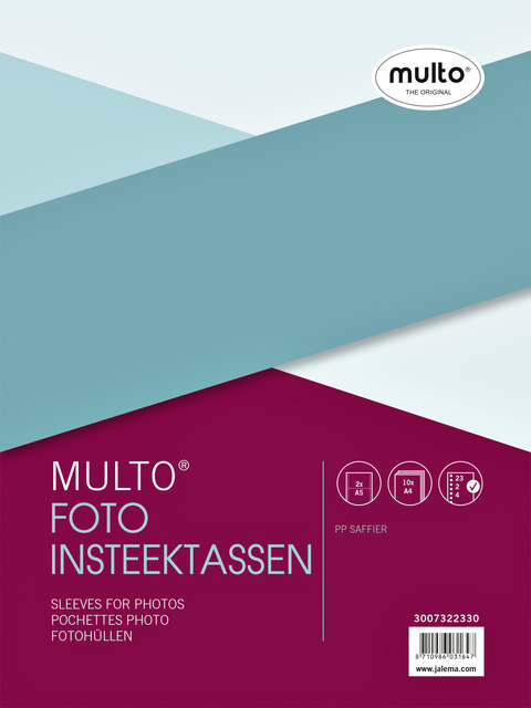 Fototas Multo A4 23-gaats 2-vaks 148x210mm PP mat 10 stuks afbeelding
