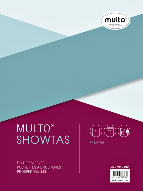 Showtas Multo 23-gaats PP 0.08mm A3 dwars 10 stuks afbeelding