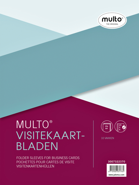 Showtas Multo 23-gaats A4 235x312mm PP voor 10 visitekaartjes 10 stuks afbeelding