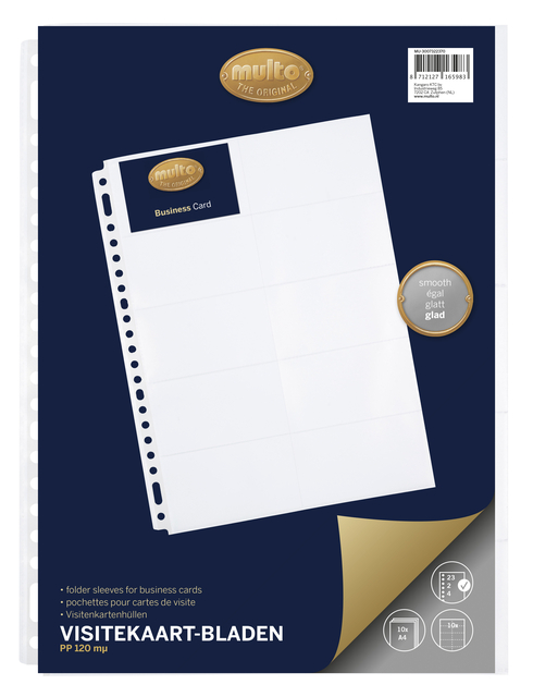 Showtas Multo 23-gaats A4 235x312mm PP voor 10 visitekaartjes 10 stuks afbeelding