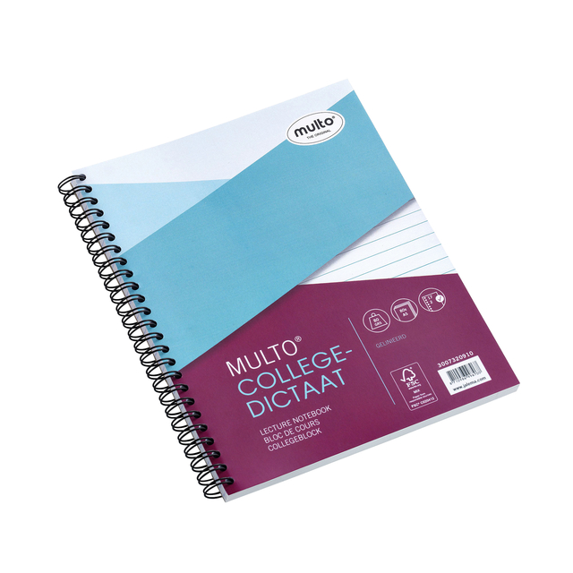 Collegedictaat Multo A5 lijn 17-gaats 160 pagina&apos;s 80gr wit afbeelding