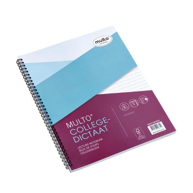 Collegedictaat Multo A4 lijn 23-gaats 160 pagina&apos;s 80gr wit afbeelding