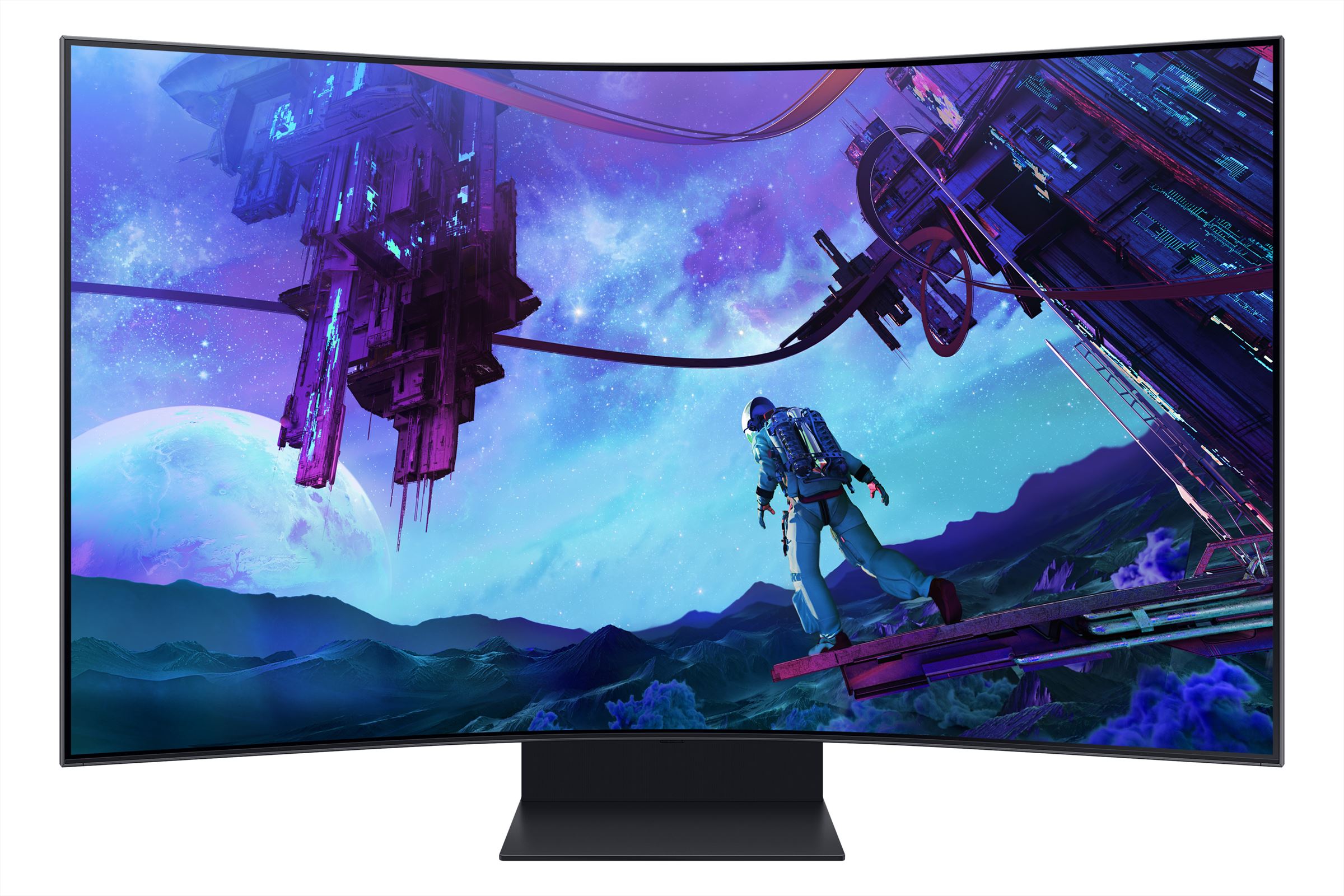 Samsung 55" Odyssey Ark 2nd Gen. G97NC UHD 165Hz Gaming Monitor afbeelding