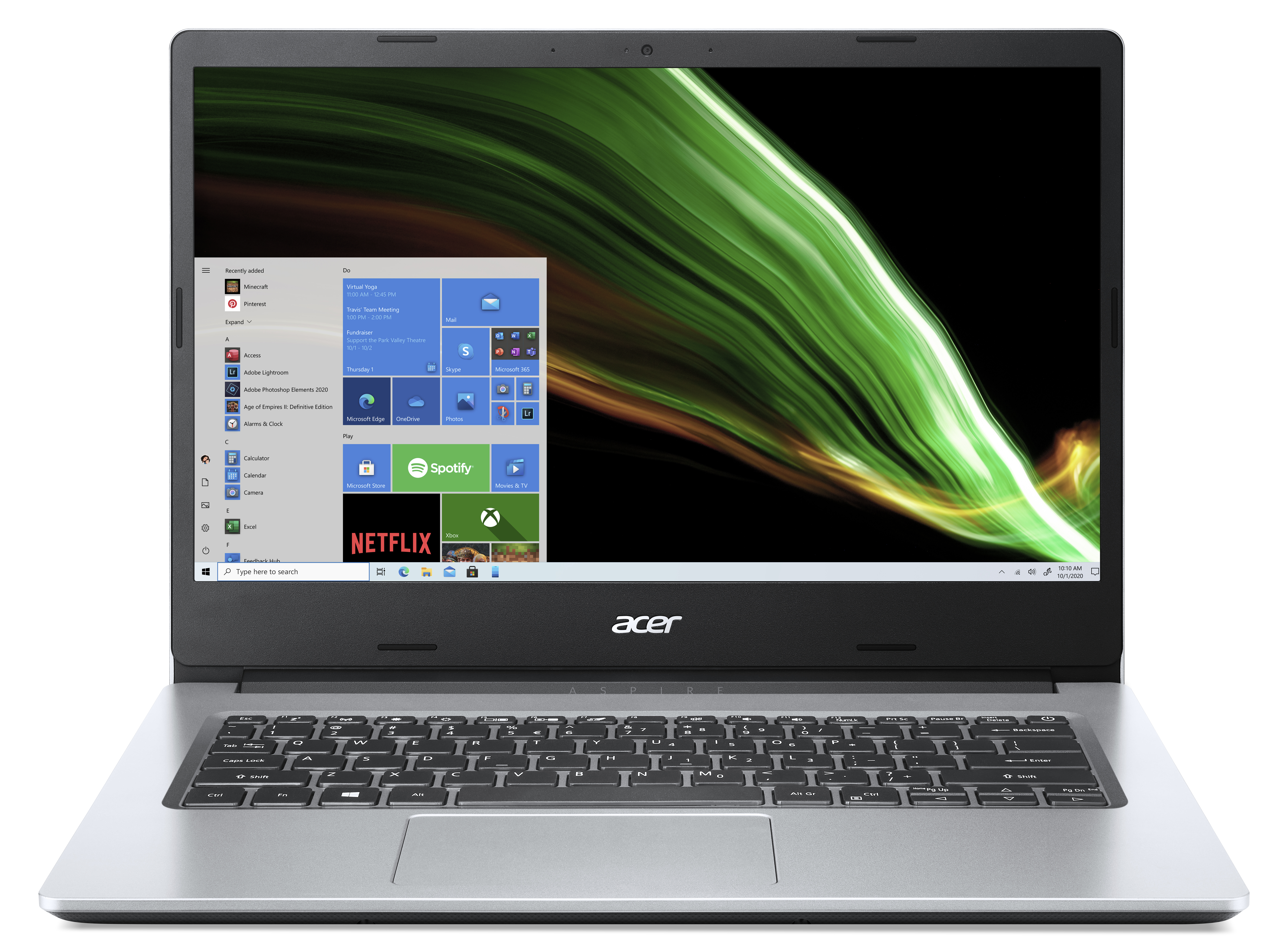Acer Aspire 1 A114-33-C7Q5 Intel® Celeron® 4500U Laptop 35,6 cm (14") Full HD 4 GB DDR4-SDRAM 128 GB eMMC Wi-Fi 6 (802.11ax) Windows 11 Home in S mode Zilver afbeelding