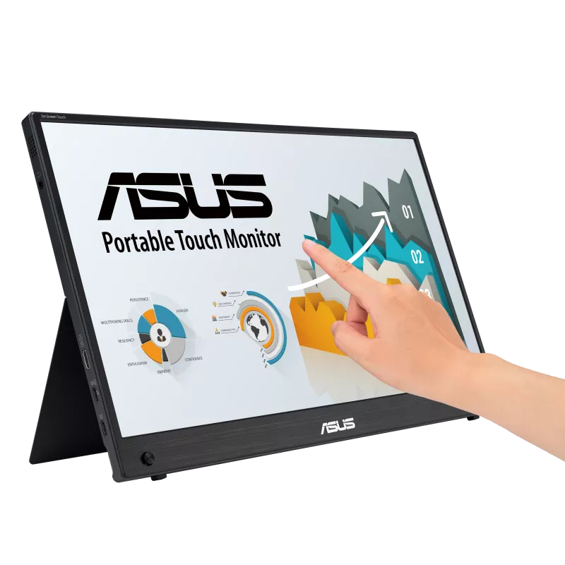 ASUS ZenScreen MB16AMTR computer monitor 39,6 cm (15.6") 1920 x 1080 Pixels Full HD LCD Touchscreen Zwart afbeelding