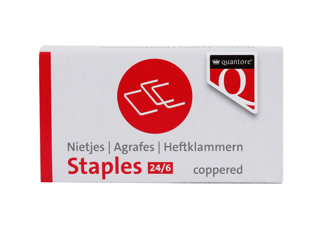 Nieten Quantore 24/6 verkoperd 1000 stuks afbeelding