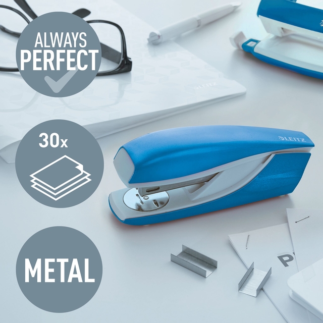 Nietmachine Leitz NeXXt Wow metaal 30 vel blauw — Foto 2 van 2