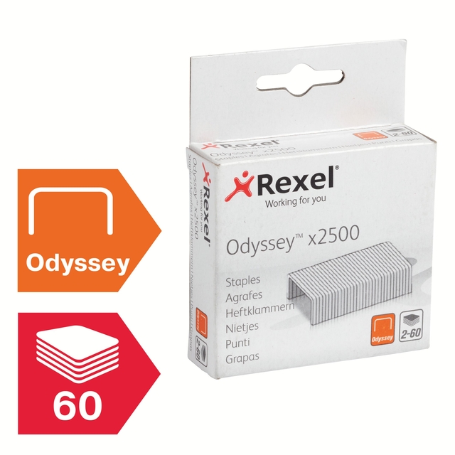 Nieten Rexel Odyssey verzinkt 2500 stuks — Foto 2 van 2