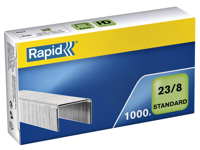 Nieten Rapid 23/8 gegalvaniseerd standaard 1000 stuks afbeelding