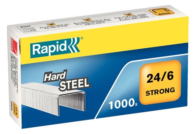 Nieten Rapid 24/6 staal strong 1000 stuks afbeelding
