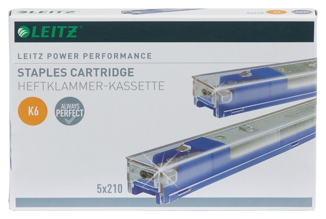 Nieten Leitz cartridge K6 26/6 5x210 stuks