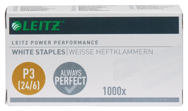 Nieten Leitz P3 24/6 wit 1000 stuks afbeelding