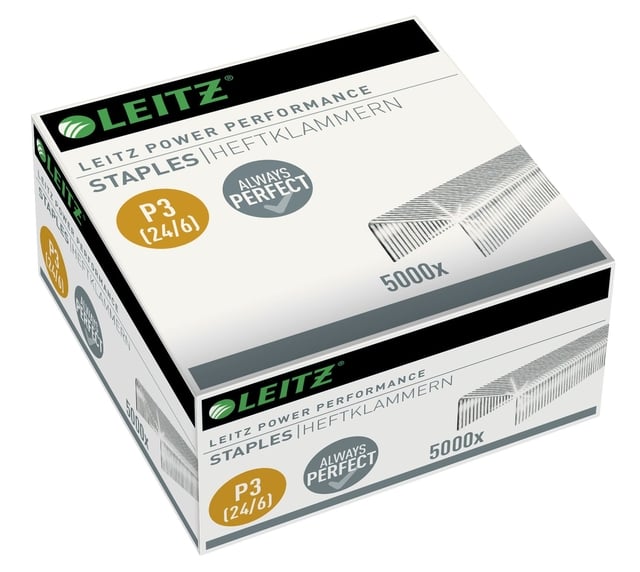 Nieten Leitz P3 24/6 verzinkt 5000 stuks afbeelding