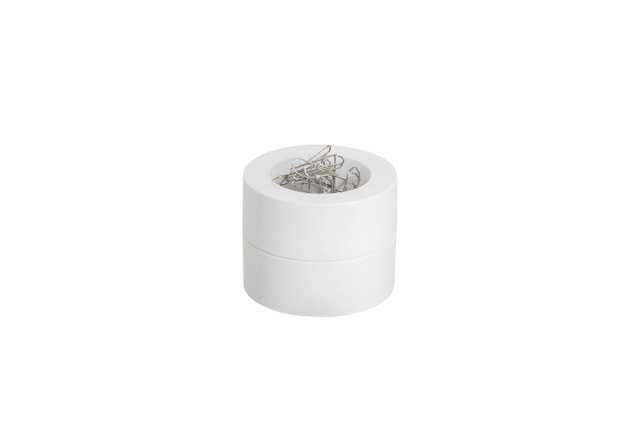 Papercliphouder MAUL Pro magnetisch Ø73mmx60mm wit afbeelding